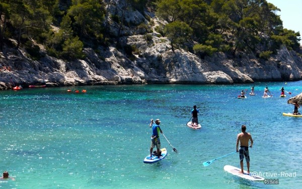 Discover the creek of Port Pin from Cassis city with Paddle board