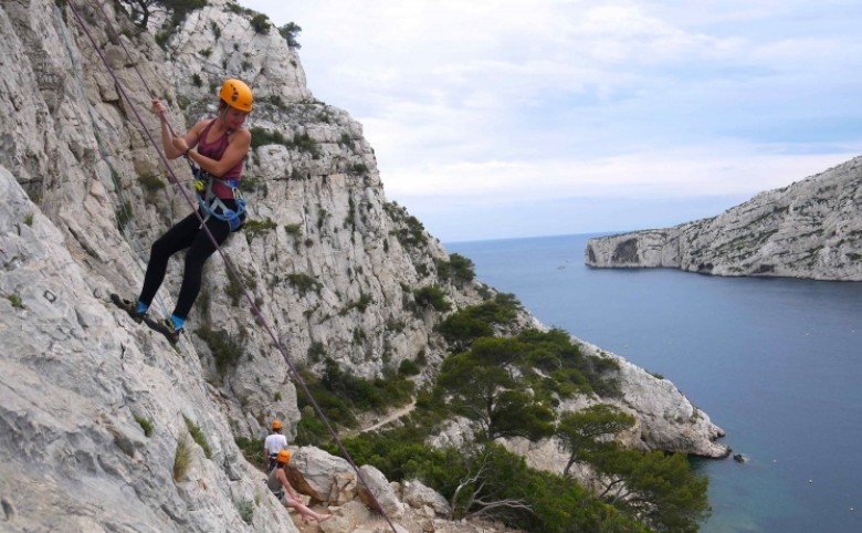 Initiation escalade calanques de Marseille, Morgiou