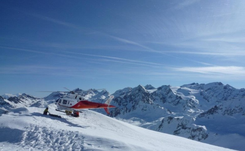 dépose hélicoptère en ski et snowboard freeride France