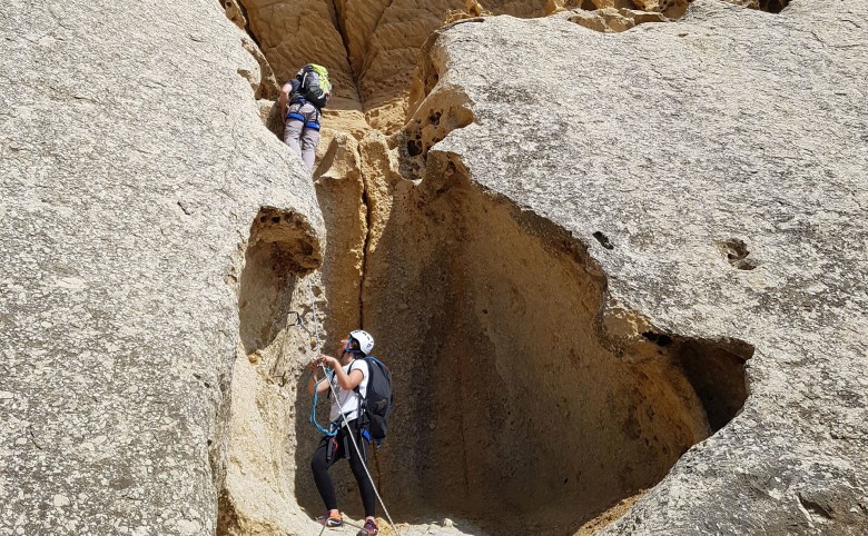 Abseilling at Cassis