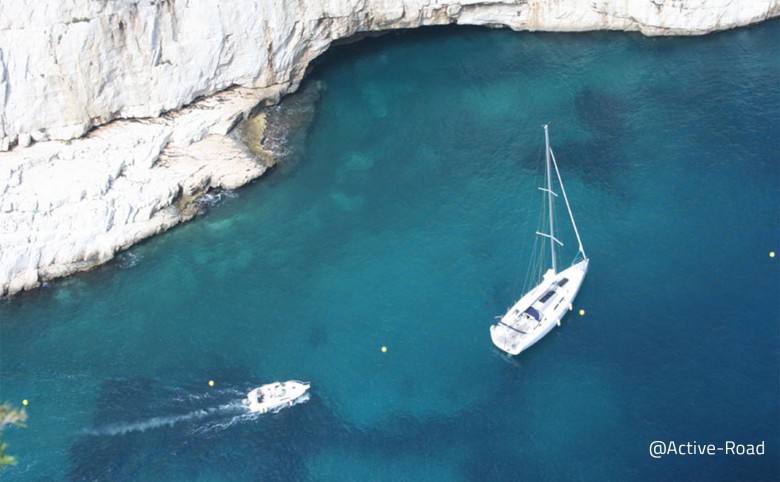 Anchoring in calanques