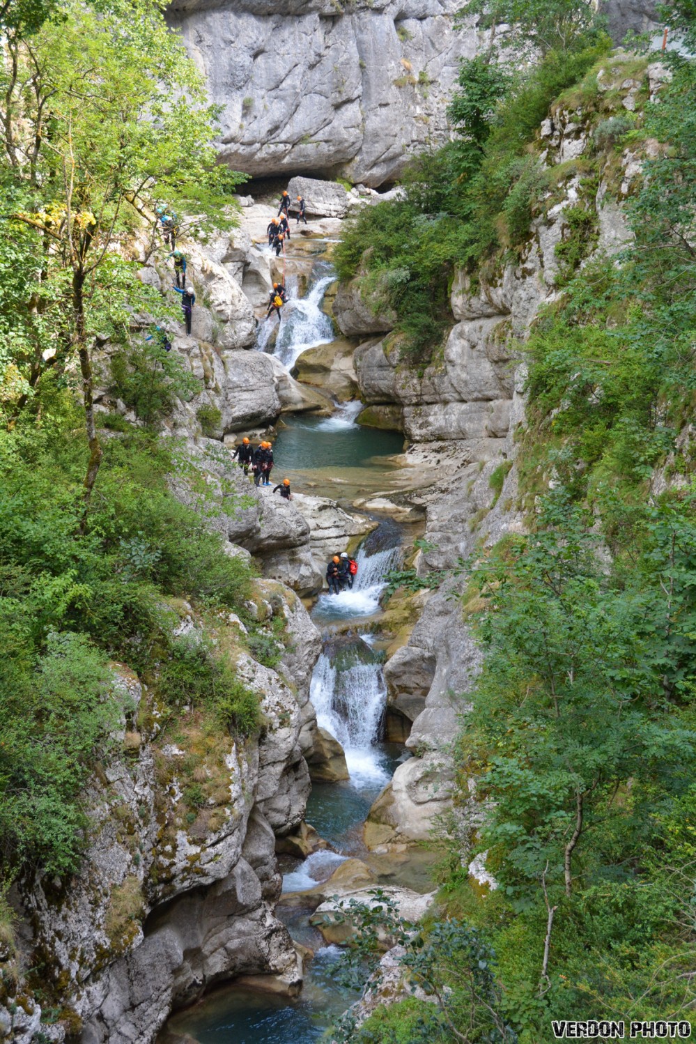 initiation of Canyoning in the Verdon's gorges, Baou Baudan